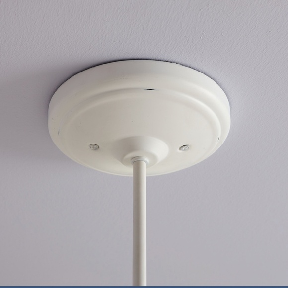 Pottery Barn White/Gray Drum Flush Mount Light - Picture 2 of 4